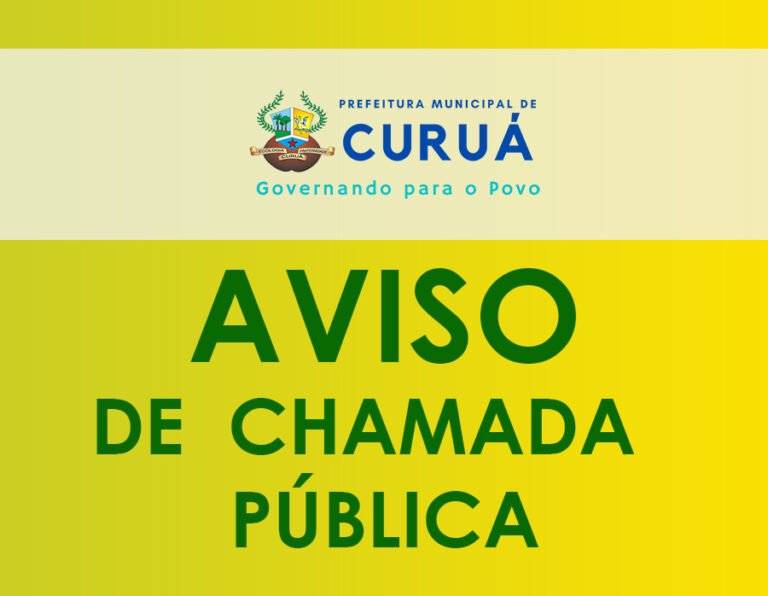 AVISO DE CHAMADA PÚBLICA – Merenda Escolar