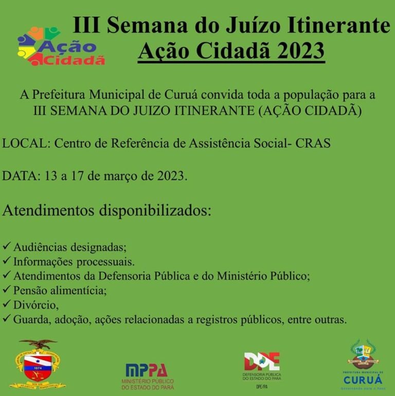 Terceira semana do juízo itinerante