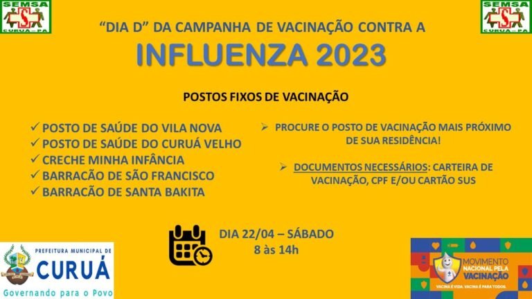Campanha de vacinação contra a influenza.
