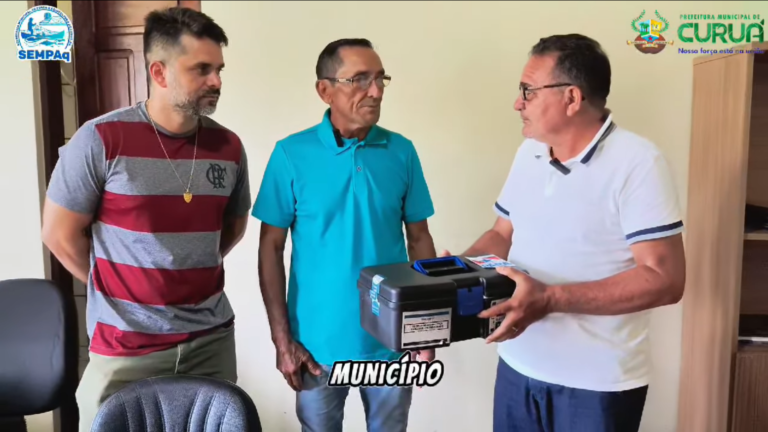 Entrega de equipamento de monitoramento de água para os trabalhos da Secretaria de Pesca